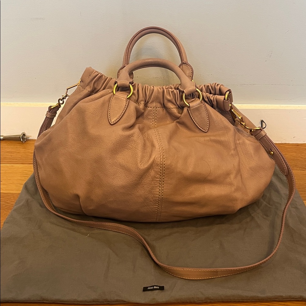 Miu miu pinkish purple slouchy purse